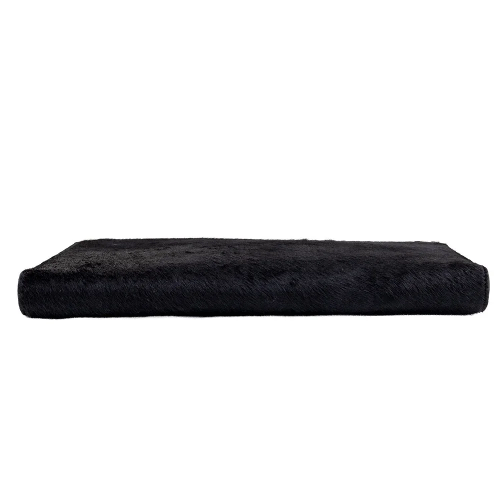 Alexander Wang Black Pony Hair Zip Around Wallet Organizer Clutch Leather Large